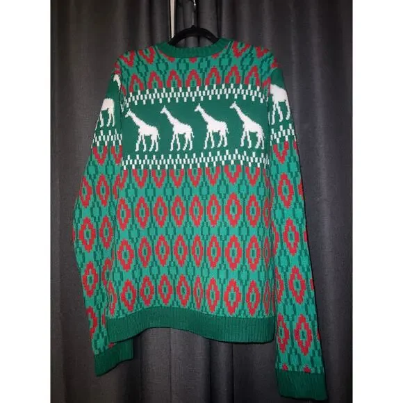 Ugly Christmas Sweater Xmas Size XL Giraffe - Picture 3 of 3